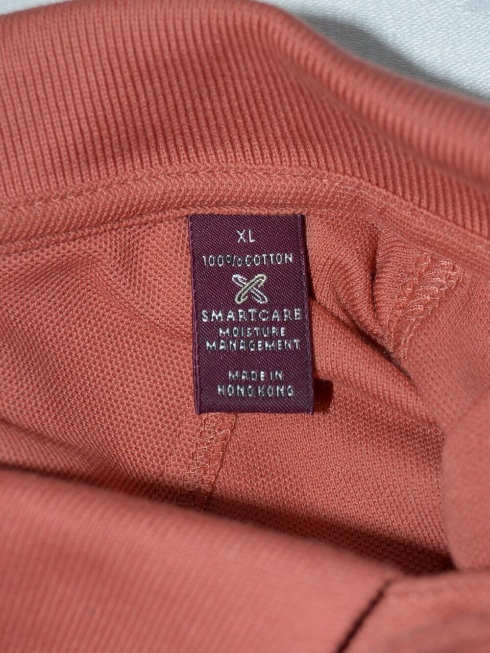 Nordstrom 3-Ply 100% Cotton Polo Shirt -- Coral -- Size XL - Picture 5 of 7